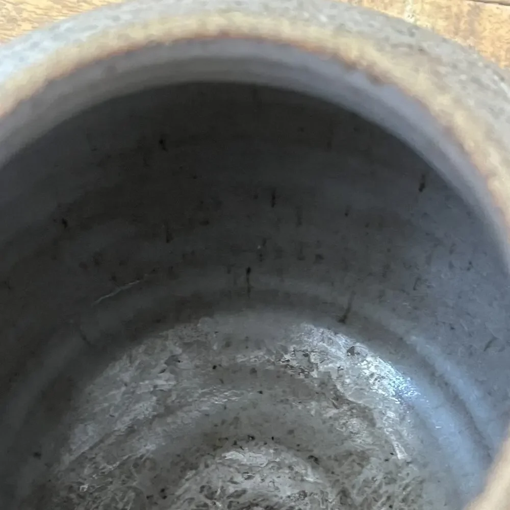 Art Studio Pottery Raku Moon Jar Vase 7.5